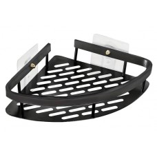 HOME USE γωνιακό ράφι τοίχου αλουμινίου 28x5.5x21cm μαύρο HUH-0159